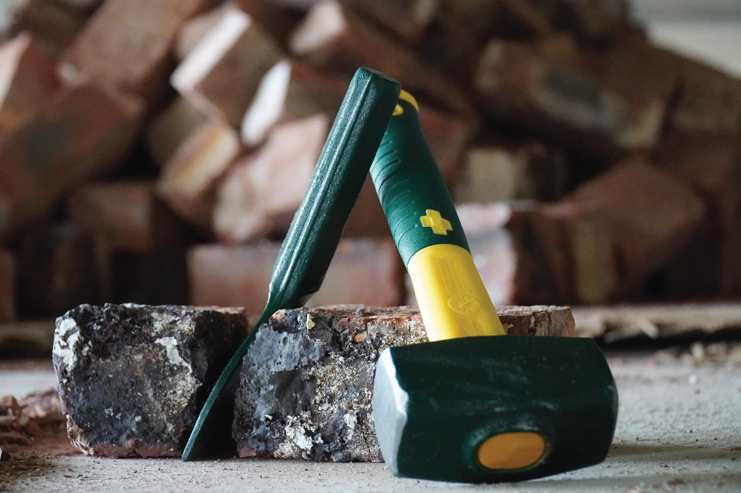 construction sector with construction tools